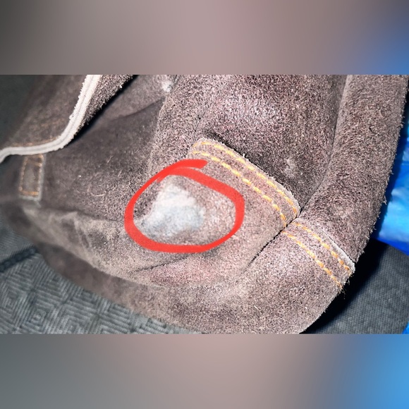 🍫 GUC distressed leather / suede unisex messenger bag rows of pockets 💼 🤩 - Picture 11 of 11